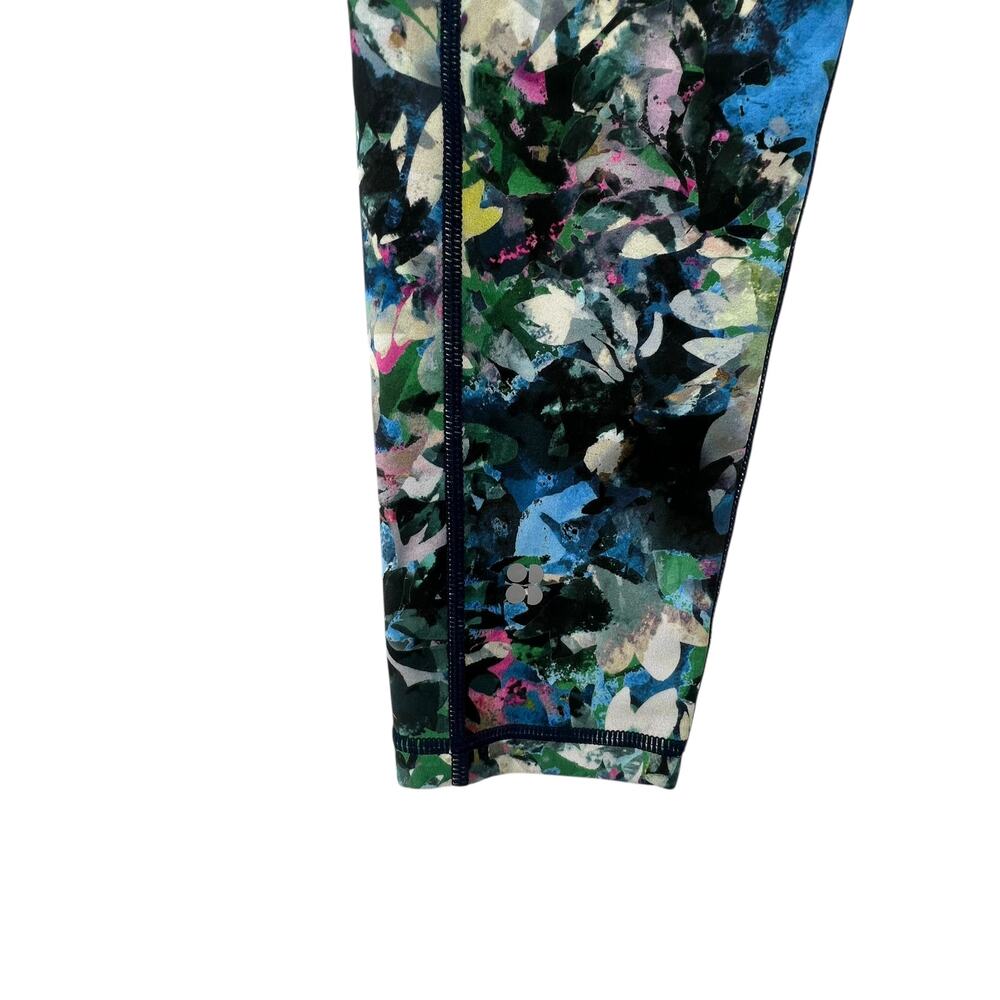Sweaty Betty Super Sculpt Leggings Size 12 7/8 Length Floral Pockets Yoga - Picture 4 of 5